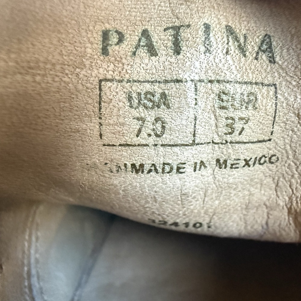 Portland Leather Co Patina Womens 7 Tan Leather Zoe Chunky Sole Loafers - Picture 7 of 8